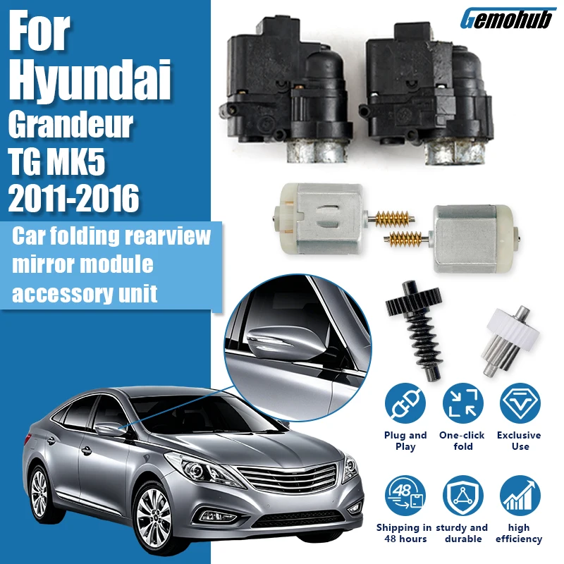 Side Mirror Motor Fold Actuator Rearview Power Assembly Door Side Module R L For Hyundai Grandeur TG MK5 2011-2016 Repair Kit