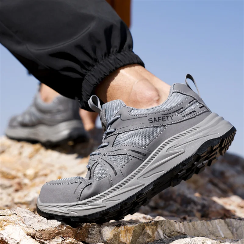 أحدث صيحات الموضة لعام 2025 أحذية أمان للعمل للرجال غير قابلة للتدمير ومضادة للانزلاق ومقاومة للاهتراء أحذية حماية العمل أحذية البناء
