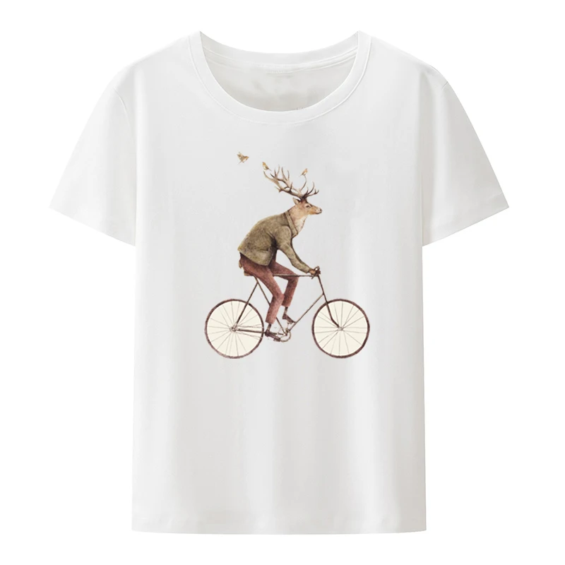 Even a Gentleman Rides Graphic Printing T-shirts Funny Top Tee De Mujer Same Style Comfortable Popular Kawaii Clothes Camisa