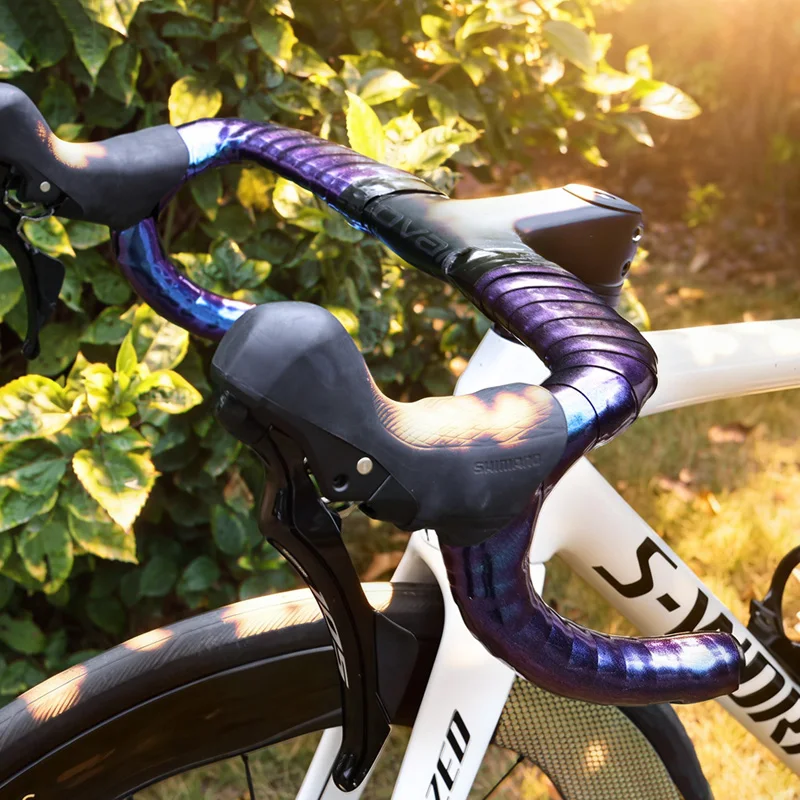 Straße Bunte Fahrrad Lenker Strap Schock Absorbieren Anti-slip PU Griff Bar Band Drop Wrap Strap Radfahren Bar Band Getriebe – Detail 10