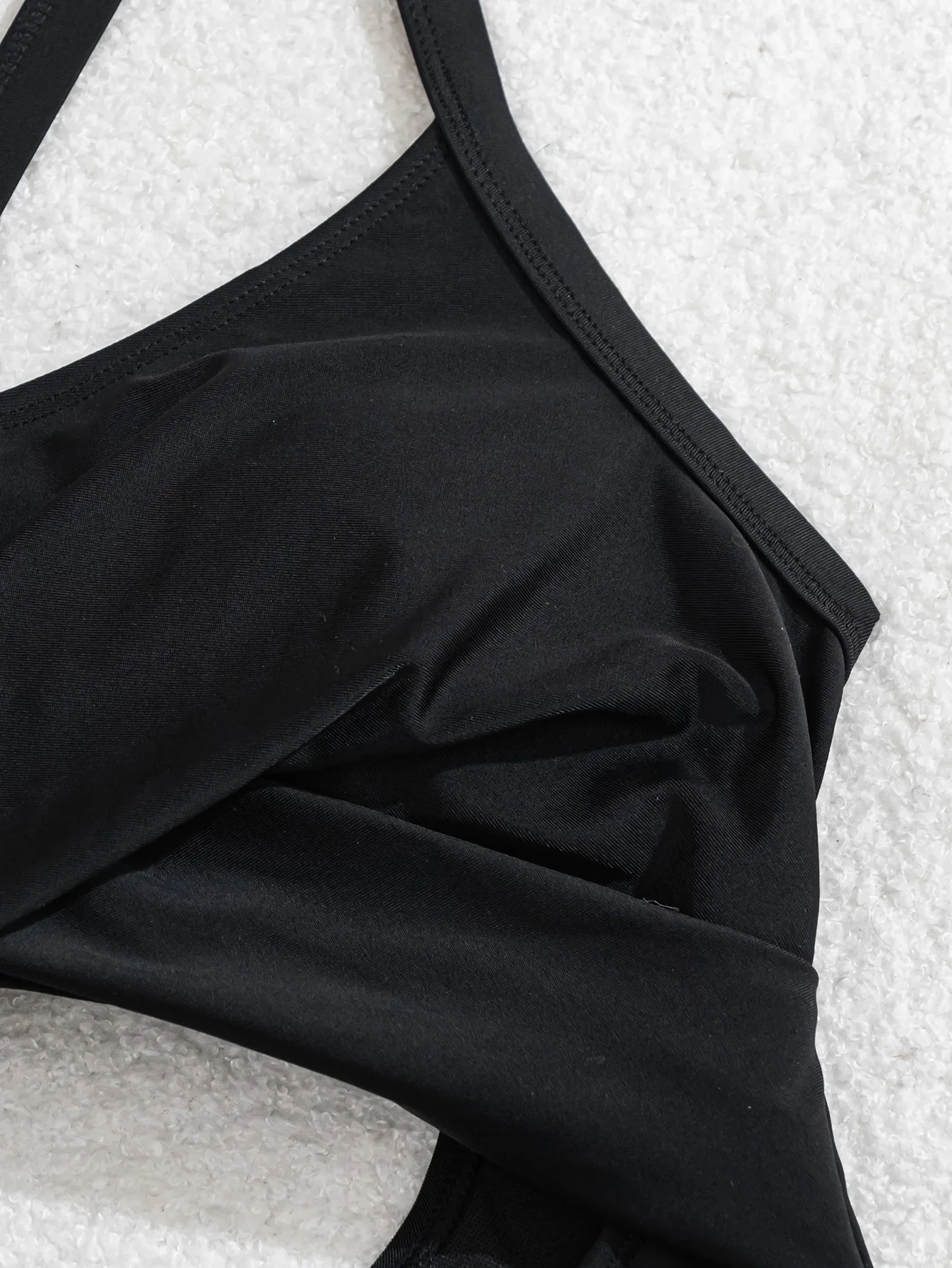 Nuevo traje de baño de una pieza, conjunto de falda para mujer, traje de baño Bandage calado negro Vintage 2025, traje de baño para vacaciones, talla grande