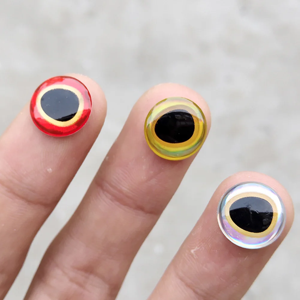 100pcs/lot Fishing Lure Eyes Fish Eye For Fly Tying 3D-Holographic Stickers 6/8/10/12mm Professional Lure DIY Eye Fishing Tackle