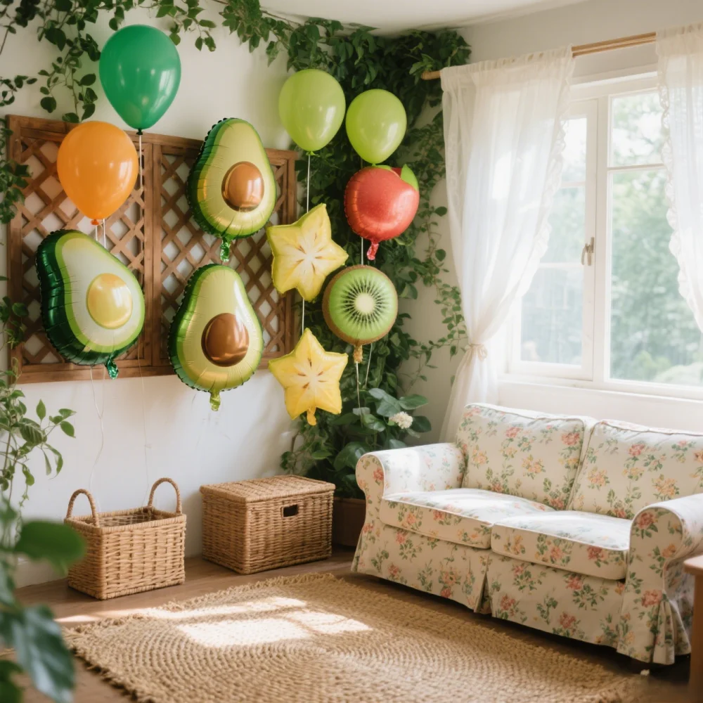 

7pcs Fruit Foil Balloons – Tropical Summer Party Decorations for Birthday Parties, Picnics, Beach and Pool Decorations