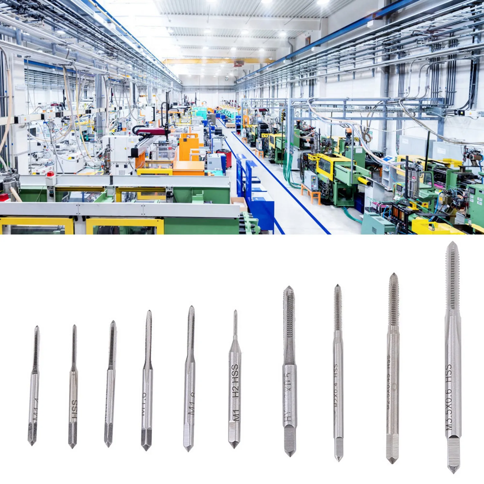 10PCS Mini M1 To M3.5 Threads Machine Taps Are Made Of High Wear/Heat Resistant High-Speed Steel For Durability