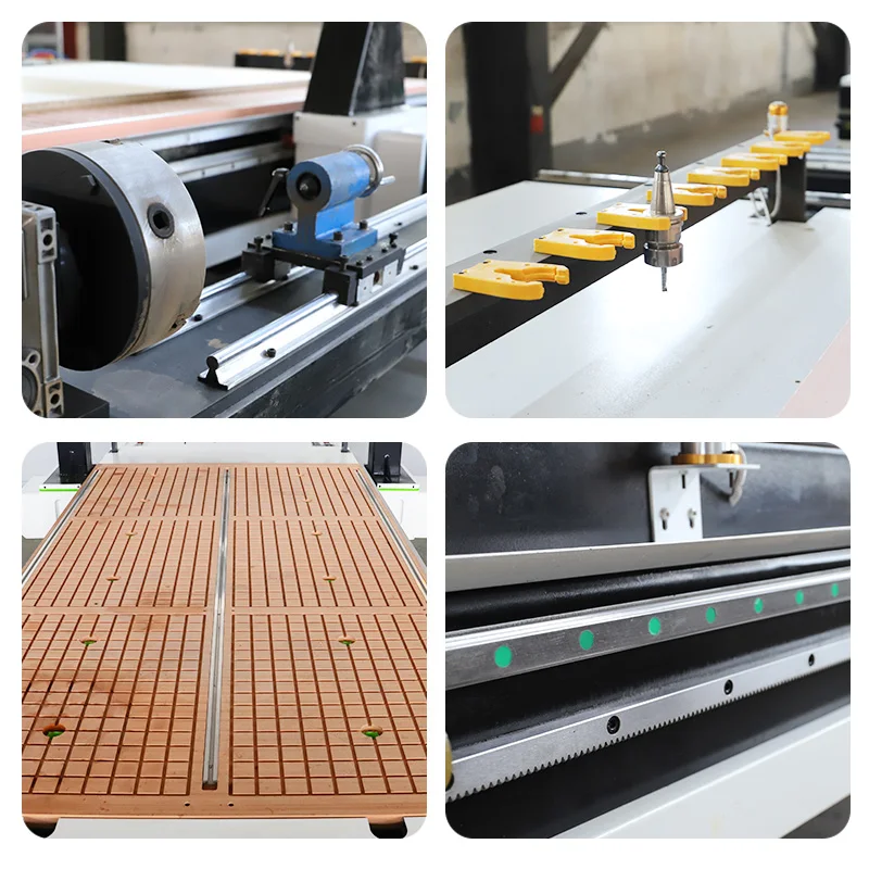 1325-type 4x8 wood carving cabinet processing machine with rotary device and marking head