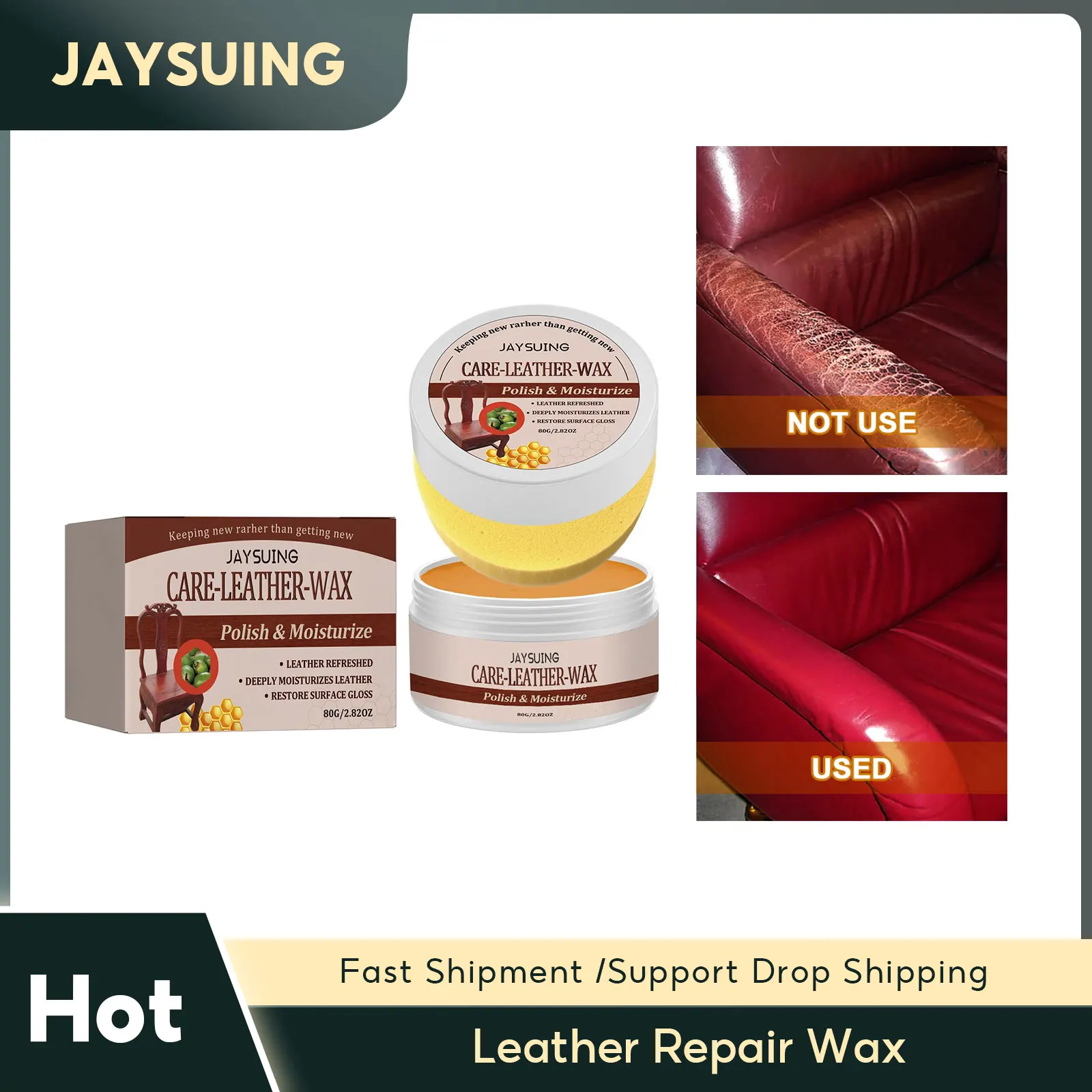 Leather Repair Wax Car Seat Leather Repair Cream Household Sofa Coat Scratch Crack Edge Repair Shoe Polishing Leather Care Paste