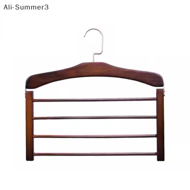 (YY) 1Pc 2025 Nuovo Appendiabiti per pantaloni in legno multistrato salvaspazio Appendiabiti per vestiti in legno durevole Organizzatore per cravatte Sciarpe