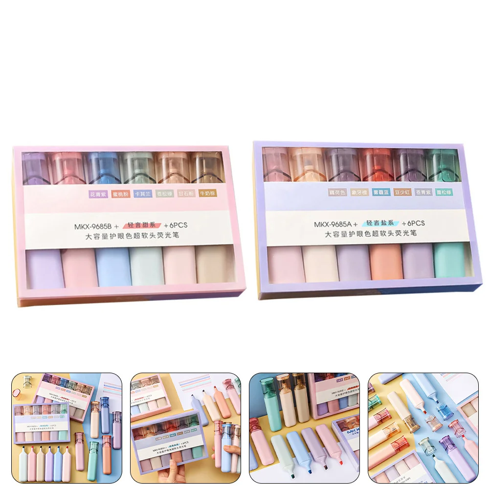 

12Pcs Highlighter Sets Leakproof Vibrant Ink Lightweight Compact Design for Students Teachers Notetaking Organization Creative