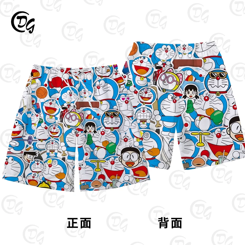 

Шорты Doraemon для мальчиков и девочек, детская одежда для родителей и детей для пар, пляжные штаны Doraemon, летние трусы