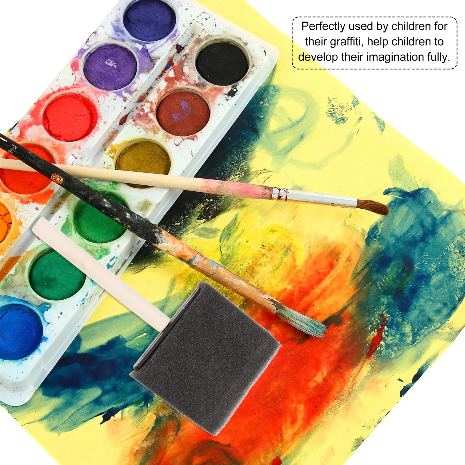 

16Pcs Graffiti Sponge Brushes Portable Creative Sponge Paint Brushes DIY Painting Tools for Drawing Painting Supplies