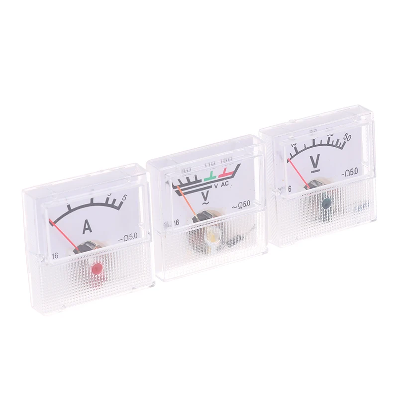 Voltmeter AC 150-300V DC 10-250V DC 5-75A Ammeter Mini Voltage Current Meter Tester Analog Pointer Volt Ammeter Panel Meter