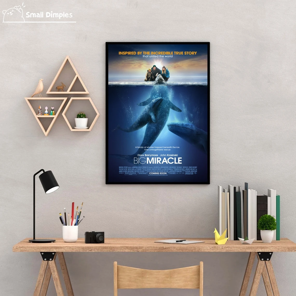 Big Miracle Movie Poster Canvas Art Print, Décoration de la maison, Peinture murale, Pas de cadre