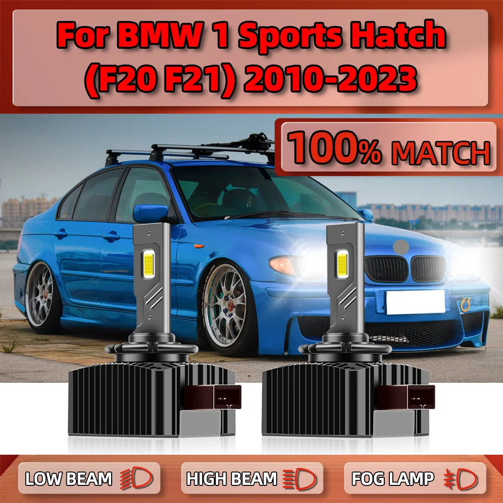 

120W D1S LED Headlight Canbus 29000LM HID Xenon Lights Bulbs 12V Plug&Play For BMW 1 Sports Hatch (F20 F21) 2010-2021 2022 2023