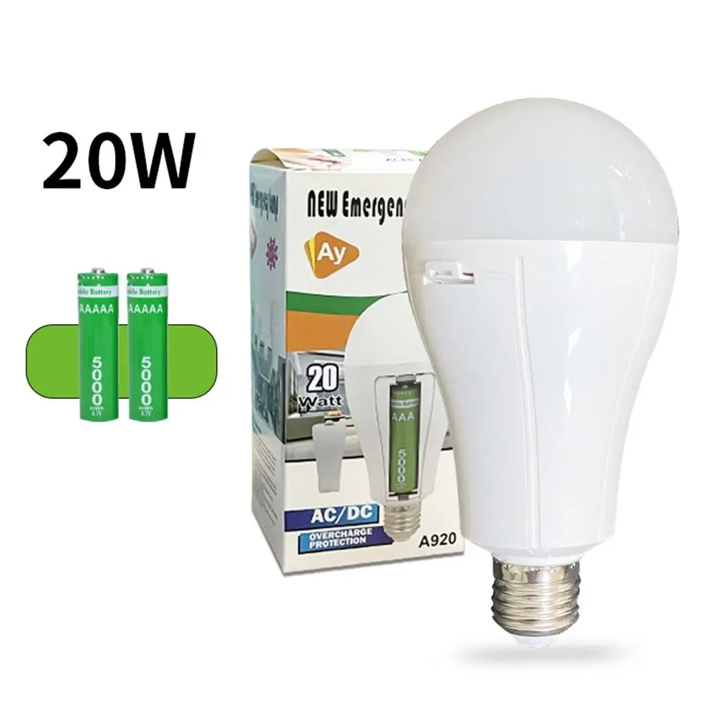 New Flicker-Free LED Bulb Light Portable 20W Emergency Bulb Family Camping Bulb Power Failure Emergency