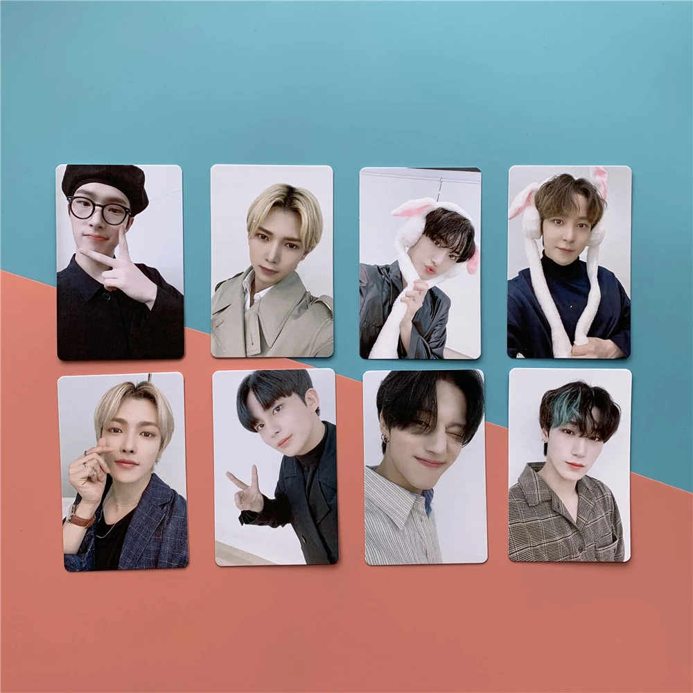 8Pcs/Set KPOP ATEEZ Photocard Lomo Card San Yunho Hongjoong Seonghwa Postcard Fans Collction Gift D25