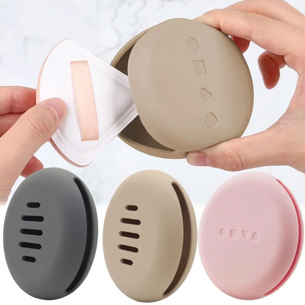 

Soft Silicone Makeup Sponge Holder Travel Portable Reusable Beauty Sponge Storage Case Multi-hole Design
