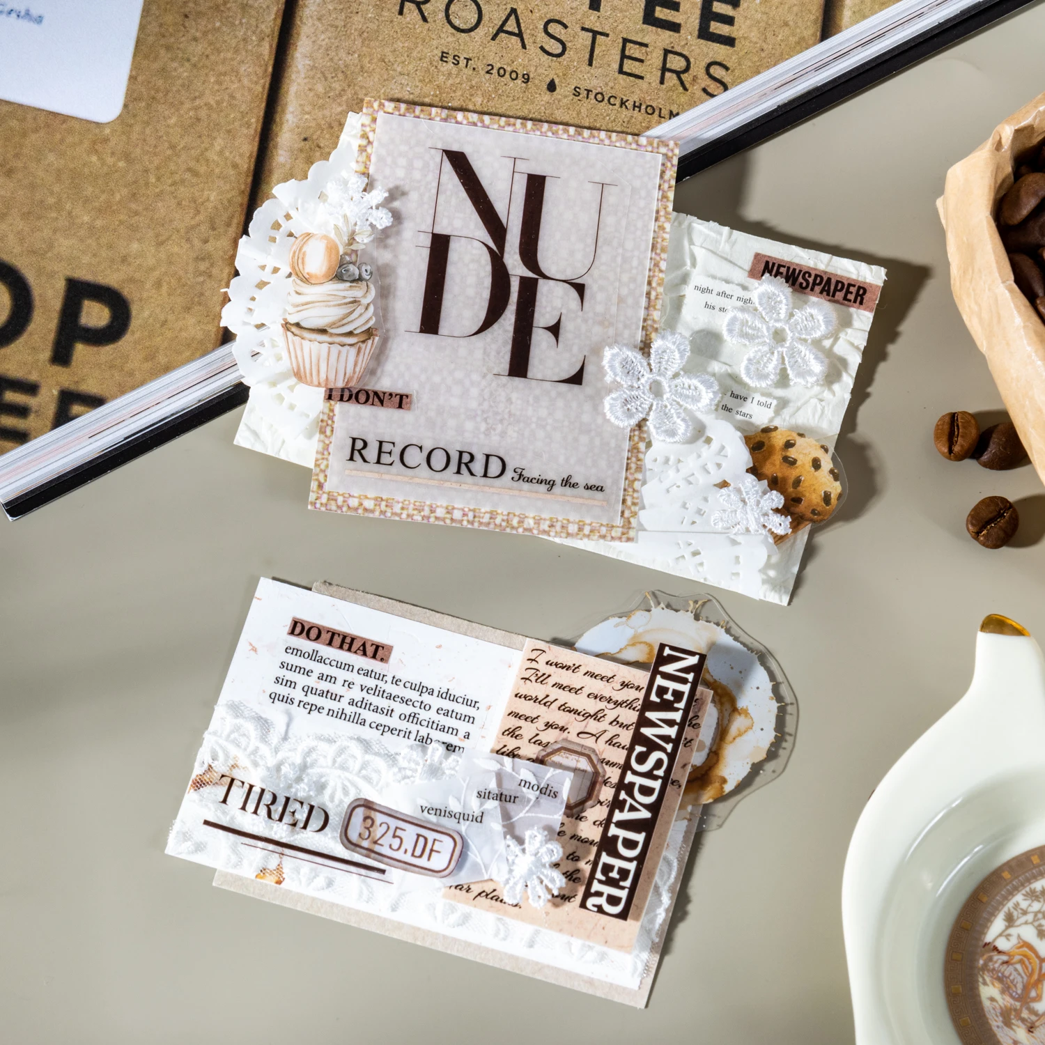 55 مللي متر * 4 متر Mr.coffee سلسلة أسبوعية عتيقة نص إنجليزي منظر طبيعي شريط PET إبداعي لتقوم بها بنفسك مجلة المواد أدوات مكتبية مجمعة #4