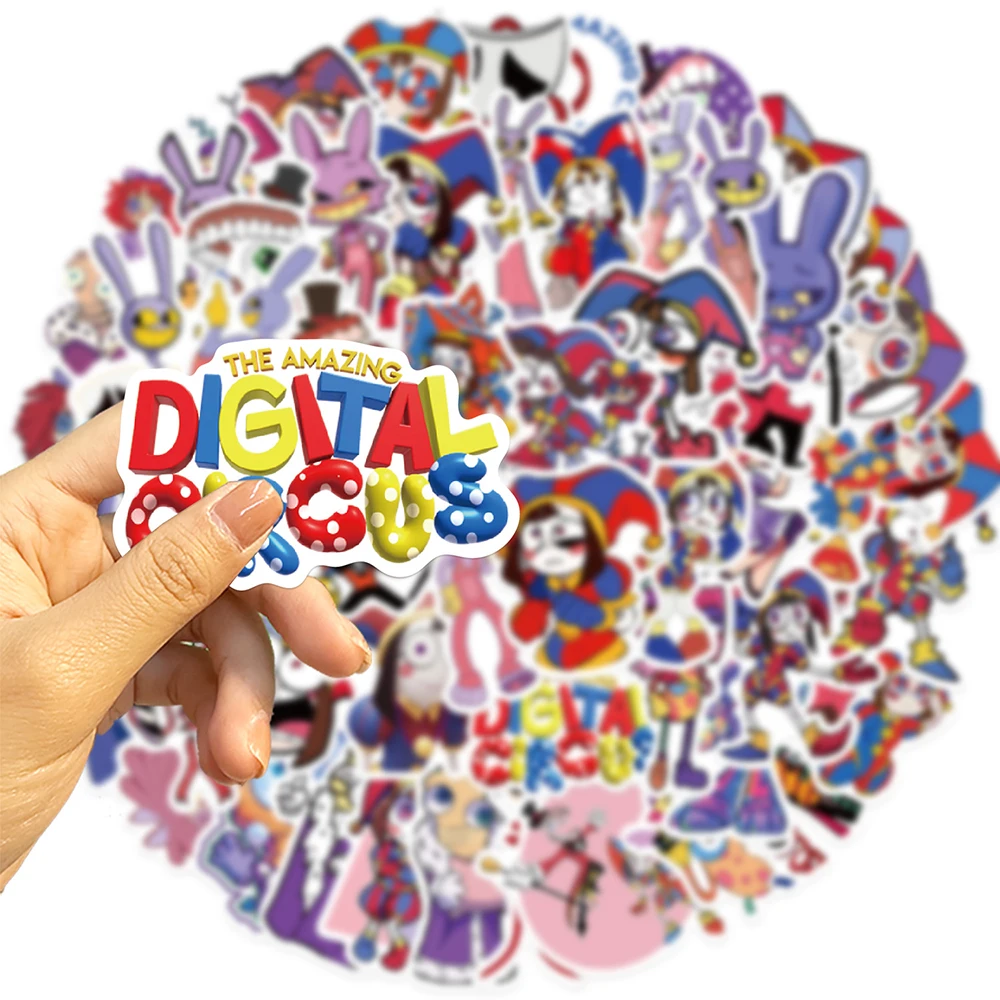 10/30/56pcs Carino Il Incredibile Circo Digitale Del Fumetto Adesivi Divertenti Giocattoli Per Bambini Decalcomanie FAI DA TE Del Telefono Casco Del Motociclo Graffiti adesivo