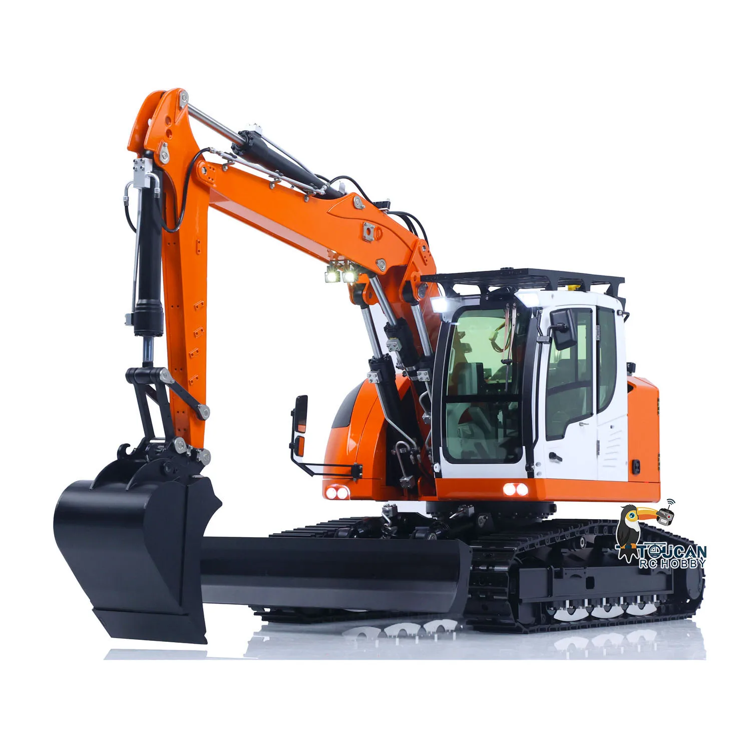 

1:14 Remote Control Hydraulic Excavator LR914 Metal CUT Model RC Tracked Digger 5 Ways Reversing Valve RTR Engineering Car