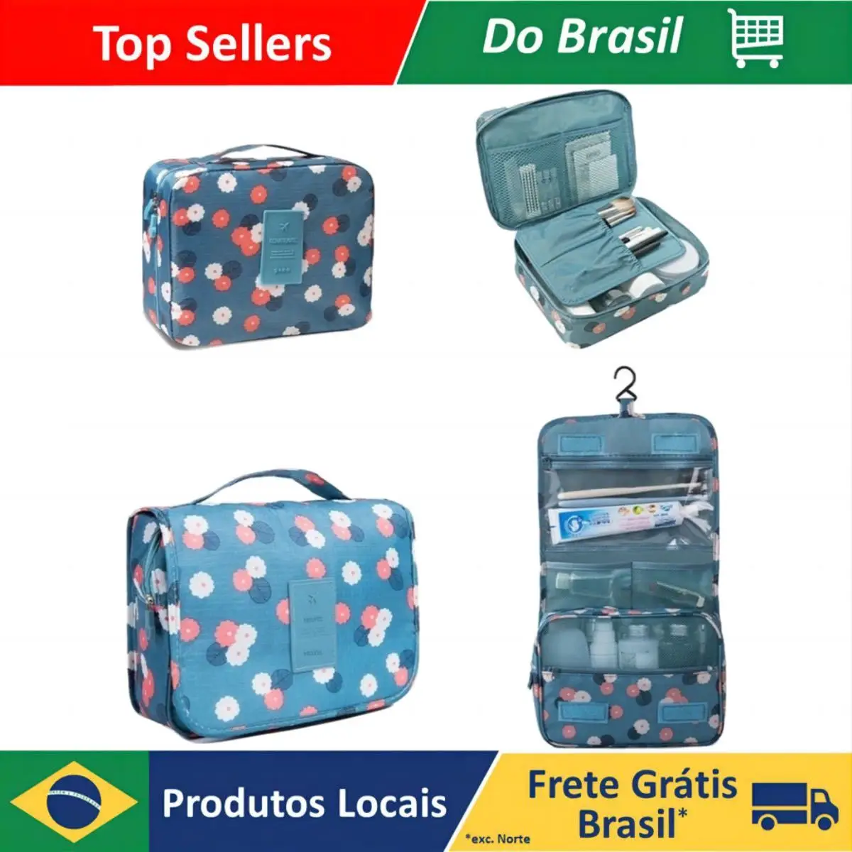 Necessarie Para Maquiagem Comésticos Viagem Cor Sortida