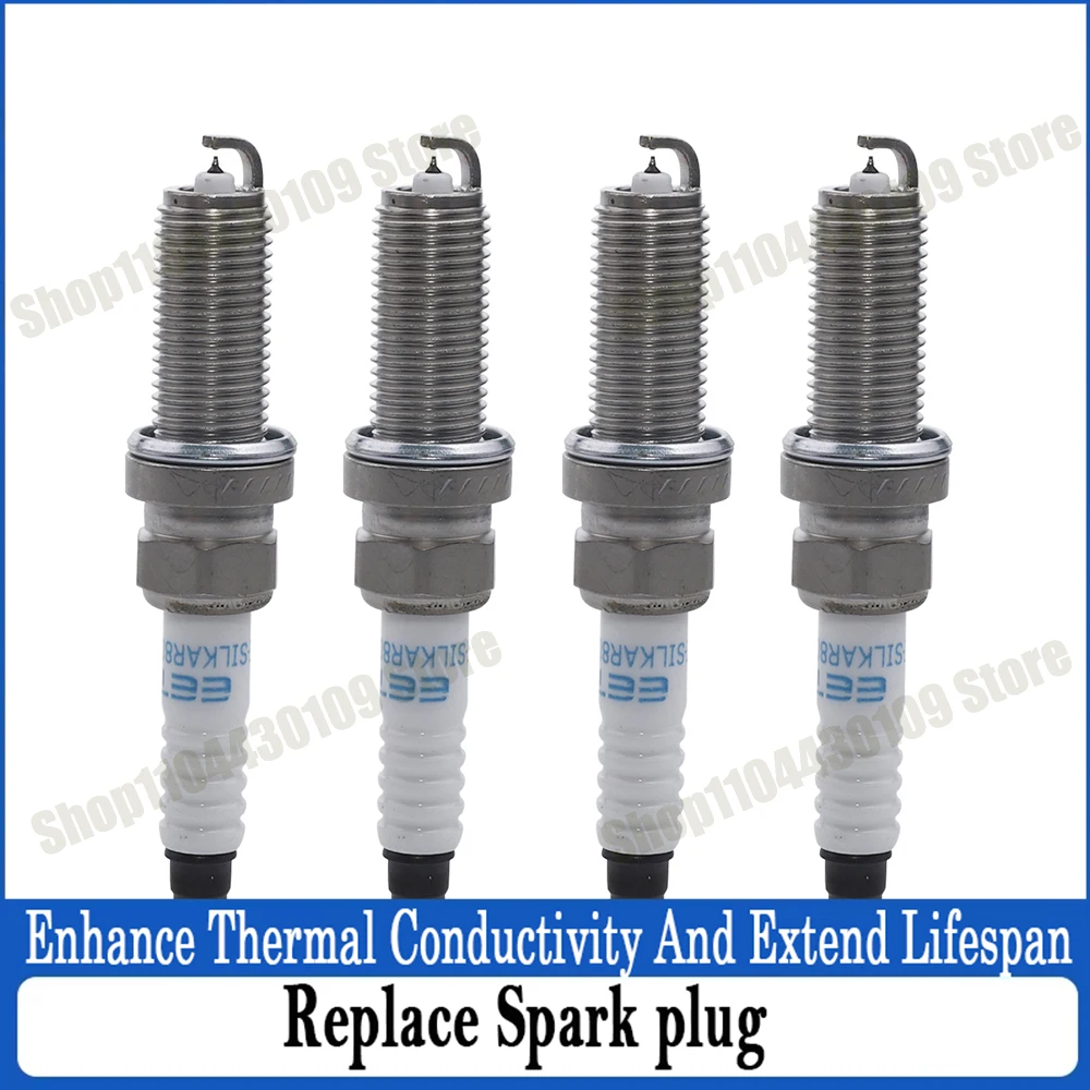 

1-4X Iridium Platinum Spark Plug SILKAR8C6DS 310235 For Maserati Ghibli Levante For Volvo V40 V60 V90 XC90 ASIA S60L XC60 96372