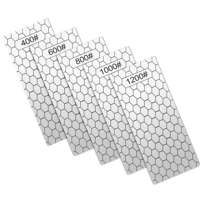 AS94-5 Pieces Diamond Sharpening Stone Set,Diamond Lapping Plate Coarse/Medium/Fine Grit Sharpener,400/600/800/1000/1200 Grit