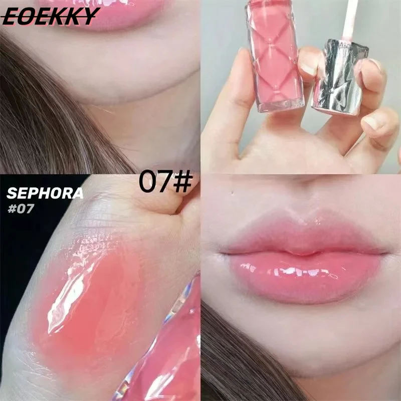 

EOEKKY New Lip Glaze Lip Tint Volumizing and Moisturizing Glass Lip Matte Lipstick