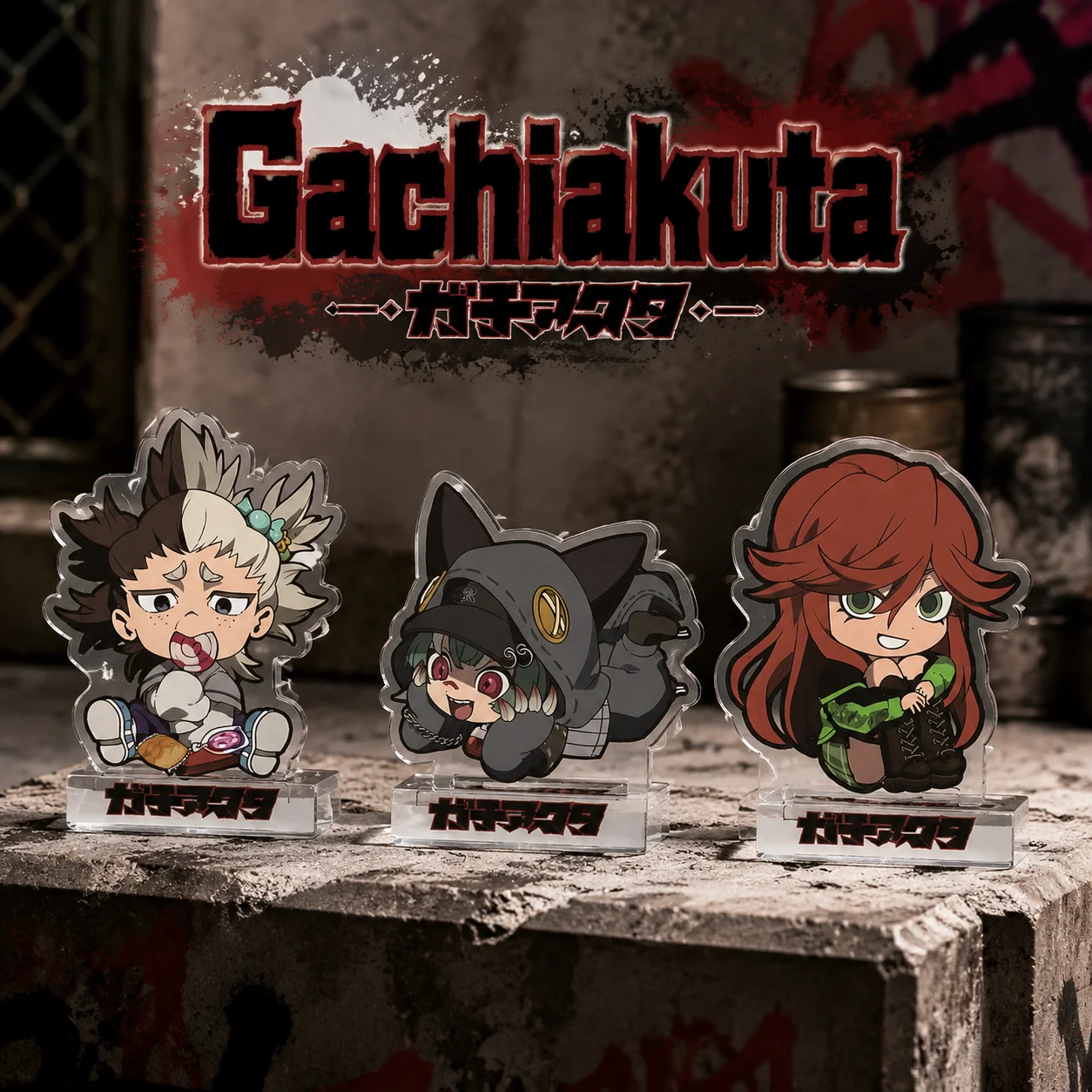 Anime Gachiakuta 10cm Acrylic Stand Zanka/Rudo/Enjin Tabletop Decorations Accessories Decor Gifts Exquisite Products Keychain