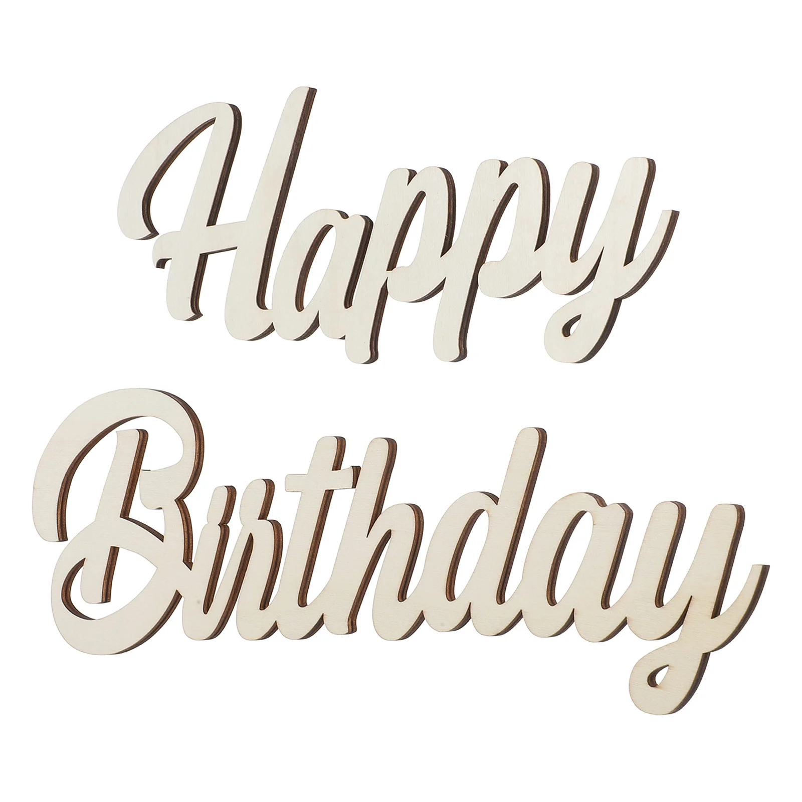 

Wooden Birthday Sign Emblems Happy Plaque Cutout Wall Letter Listing Decor Hanging DIY