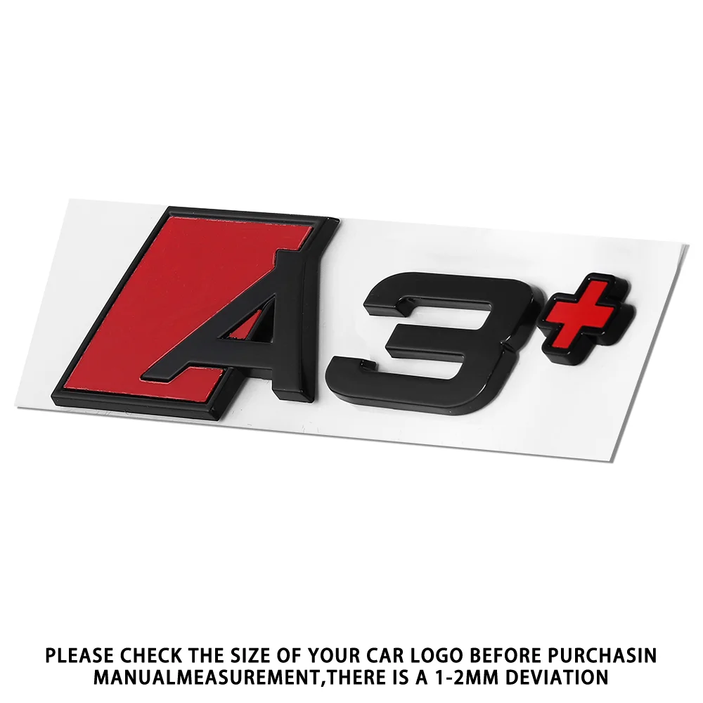 1pc 3D Aluminium für AUDI A3 A4 A5 A6 A7 A8 A3+ A4+ A5+ A6+ A7+ A8+ Auto Brief Hinten Stamm Stoßstange Emblem Aufkleber Schwanz Abzeichen Aufkleber