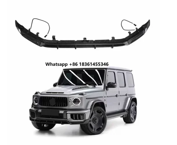 

For W465 G63 G500 550 2025 2026 Carbon Fiber Bumper Front Lip Splitters Rear Trunk Diffuser Spoiler Body Kit