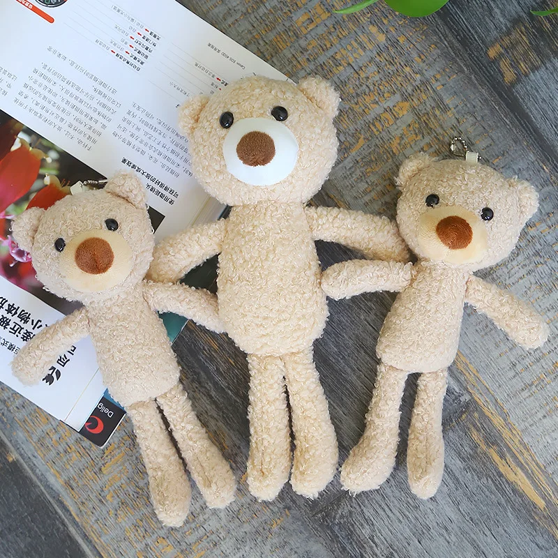 1pcs 20CM Bear Stuffed Plush Toys Baby Cute Dress Key pendant Pendant Dolls Gifts Birthday Wedding Party Decor