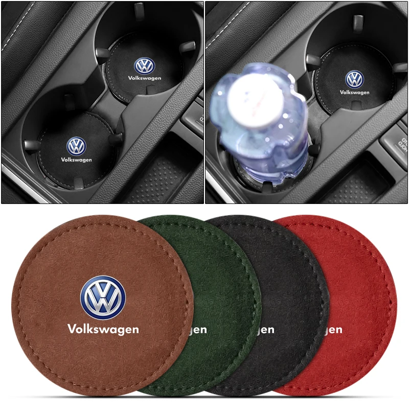 Car Coaster Water Cup Anti-slip Pad Auto Accessories For Volkswagen Jetta MK5 MK6 Golf-4 5 6 7 Passat 3B7 601 171 B5 B6 B7 T4 T5