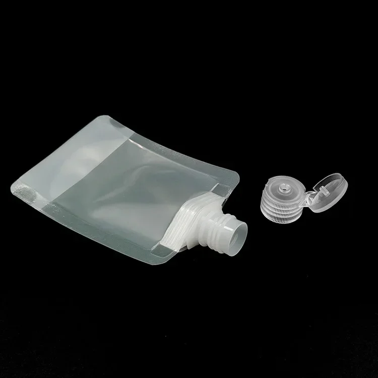 Portable travel lotion subpackage bag cosmetic shampoo out transparent nozzle bag cover bag sample 50 packs