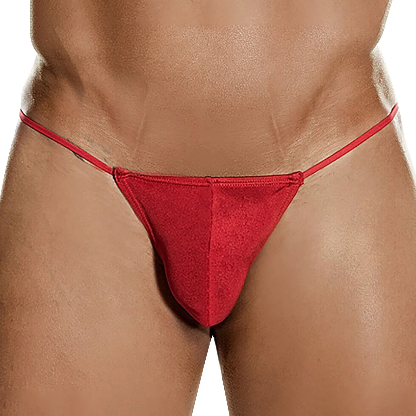 Homens cintura baixa renda tanga fio dental, roupa interior masculina, cueca malha, calcinha malha, deslizamento monocromático, bolsa de algodão