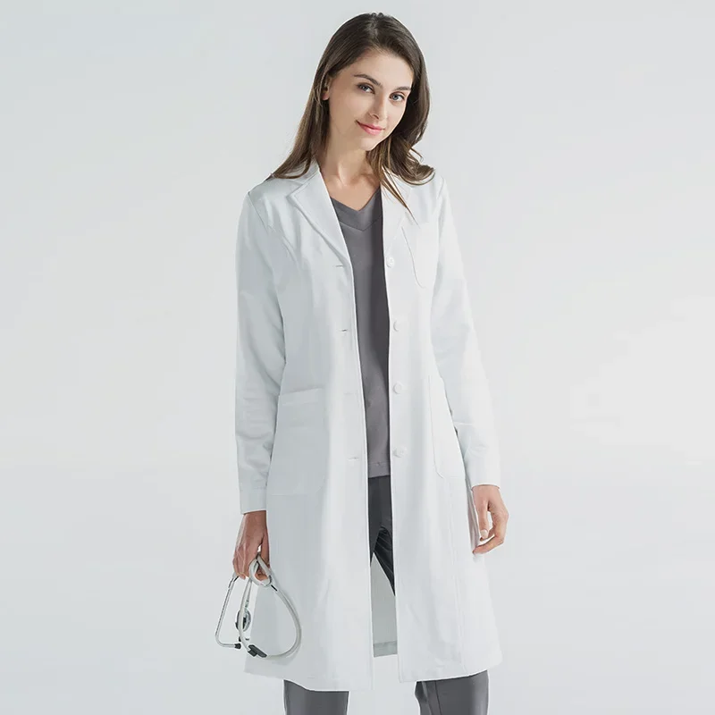 Pet Grooming Lab Coat High Quality White Slim Beauty Salon Work Uniforms Spa Uniforms Health Service Scrubs Coats Men and Women