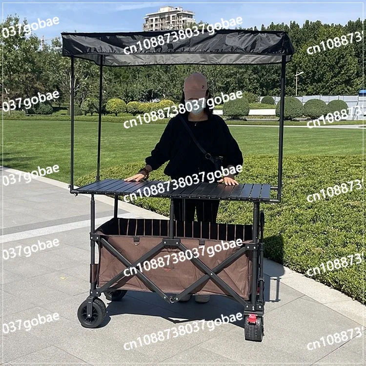 New Stall Car Adjustable Folding Camp Car Outdoor Trolley Gathering Night Market Stall Camper Trolley