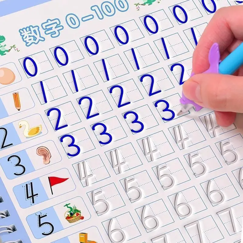 Preschool Digital Sketchbook, Beginner's Handwriting Groove Control Pen Early Education Set Toys for Preschool Children