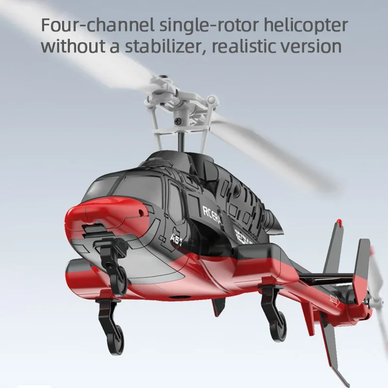 Helicóptero A61 RC 2,4G giroscopio de 6 ejes 4CH retención de altitud flujo óptico sin escobillas Helicóptero de Control remoto juguetes para chico adulto