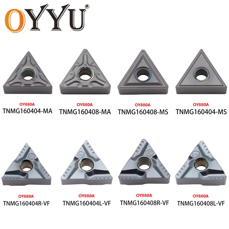 

OYYU Lathe Universal Milling Cutter TNMG TNMG160404 TNMG160408 160404 160408 R L MA VF OY880A External Turning Carbide Insert