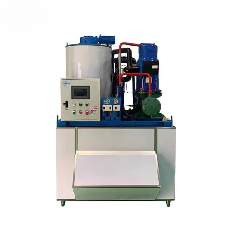Industrial High Productivity 1-3T Flake Ice Machine with  Compressor and Engine & Gear Components
