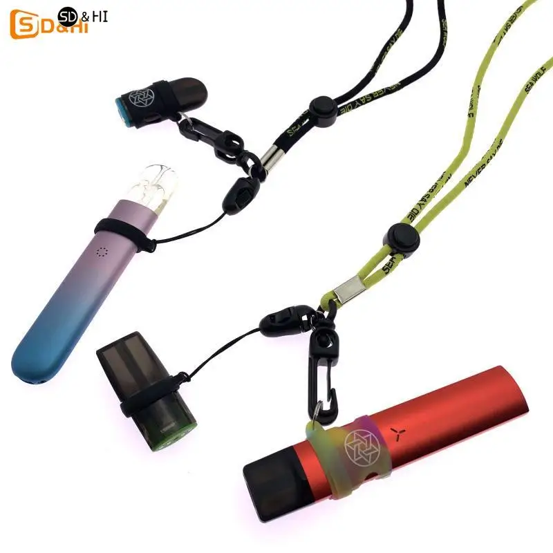 Portáteis Anti-Lost Colar Lanyards, Anti-Drop cigarro Silicone Rubber Ring Rope, Pen Lanyard Holder com Soft Hoop