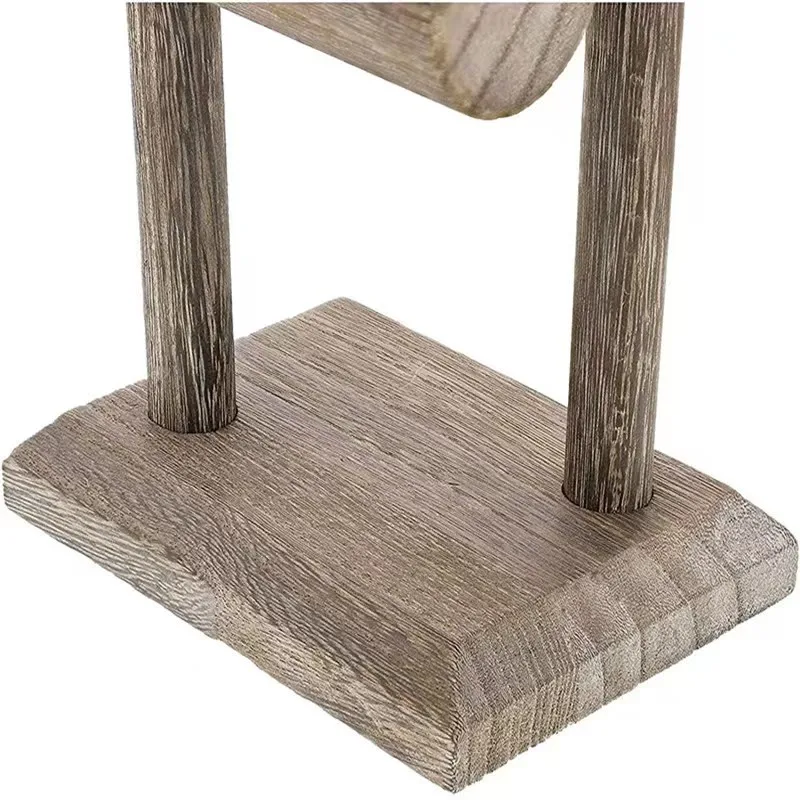 الصلبة الخشب القديم 1/2 طبقة سوار رف مجوهرات تخزين سوار عرض معلق سوار قلادة رف ساعة مجوهرات حامل الرف #5