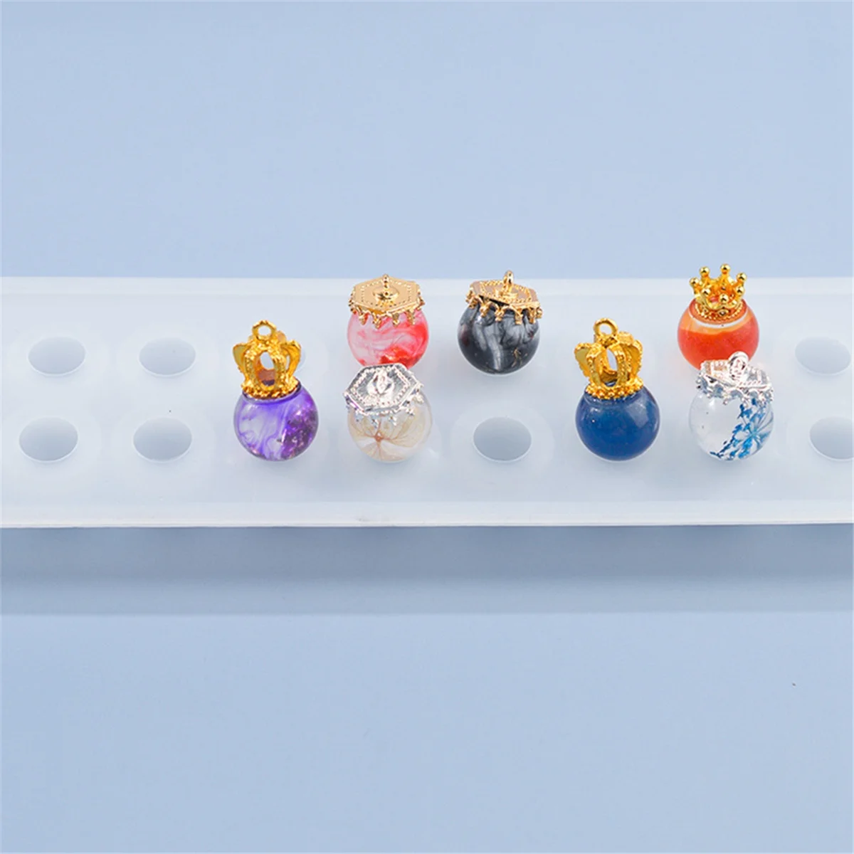 Juego de moldes de silicona, molde colgante para Diy, collar, pulsera, fabricación de joyas, artesanía-20 cavidades