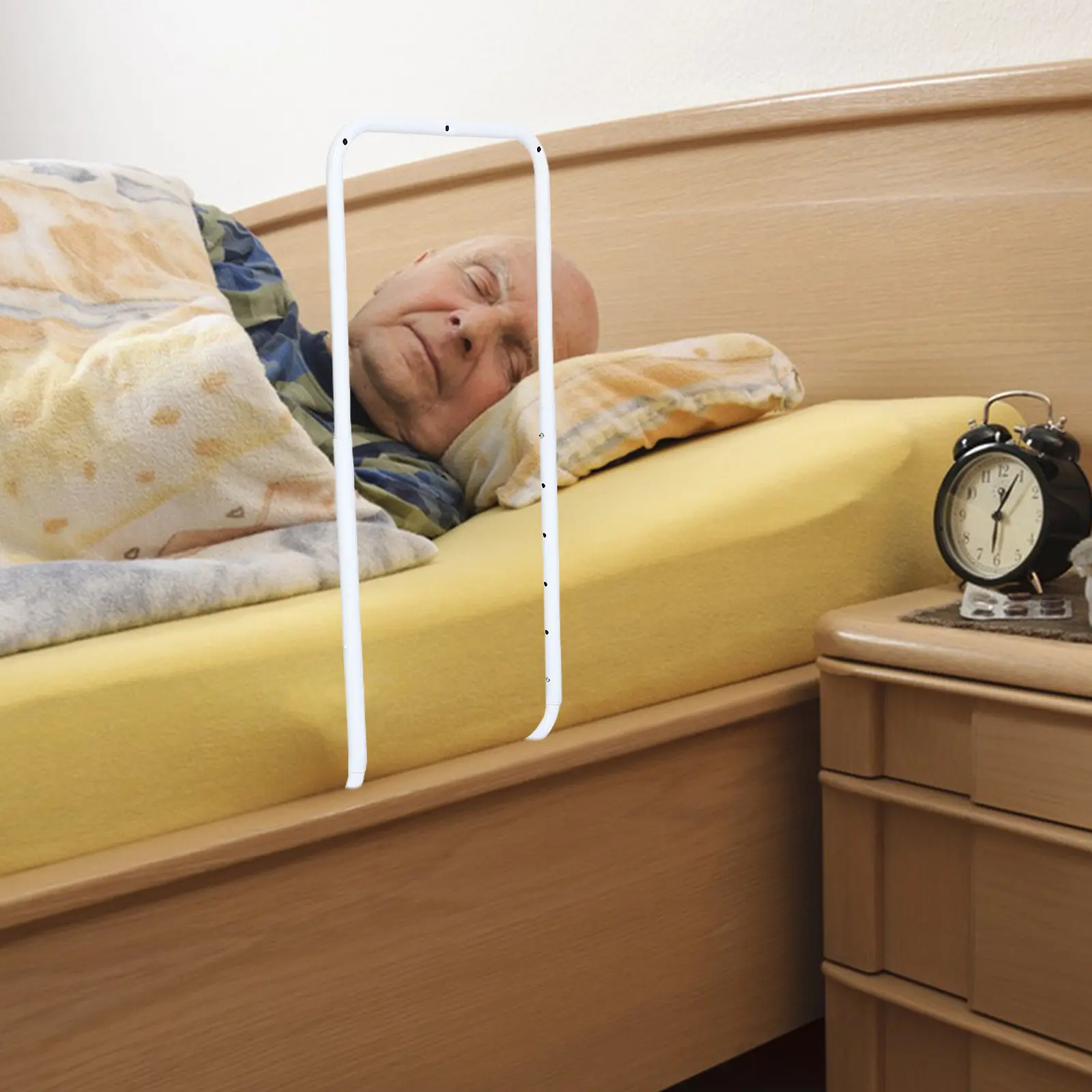Adjustable Bed for Children Seniors Toddler Safety Fall Prevention Fits Twin Queen Beds Bed