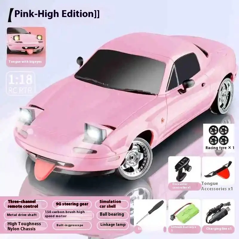 1:18 Nowy LD1804 mazda Mx5 Premium Wersja Rc Drift Car Rc Samochody z żyroskopem Napęd na tylne koło Zabawka Samochód Urodziny Zabawki Dla Chłopca