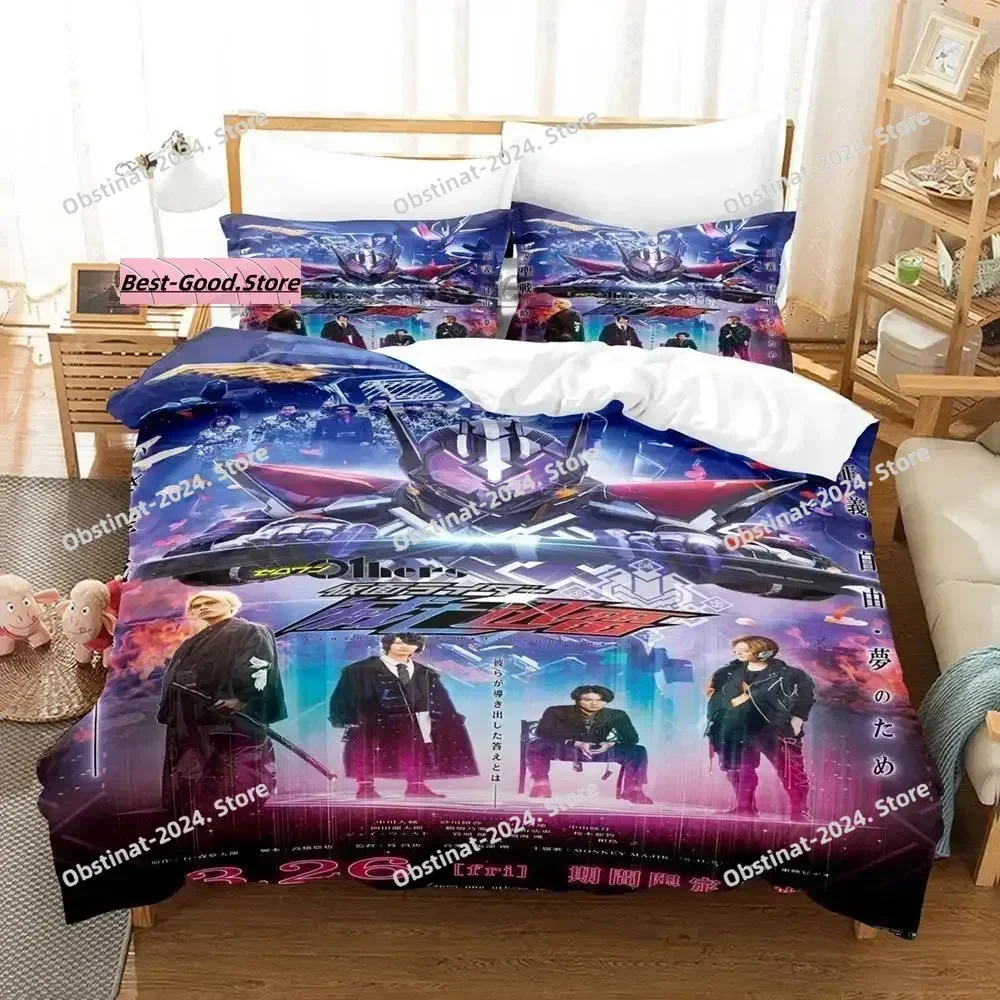Kamen Rider Zero-One Bedding Set Single Twin Printed Bed Set With Pillowcase Bed Duvet Cover Single Double Queen Super King Size
