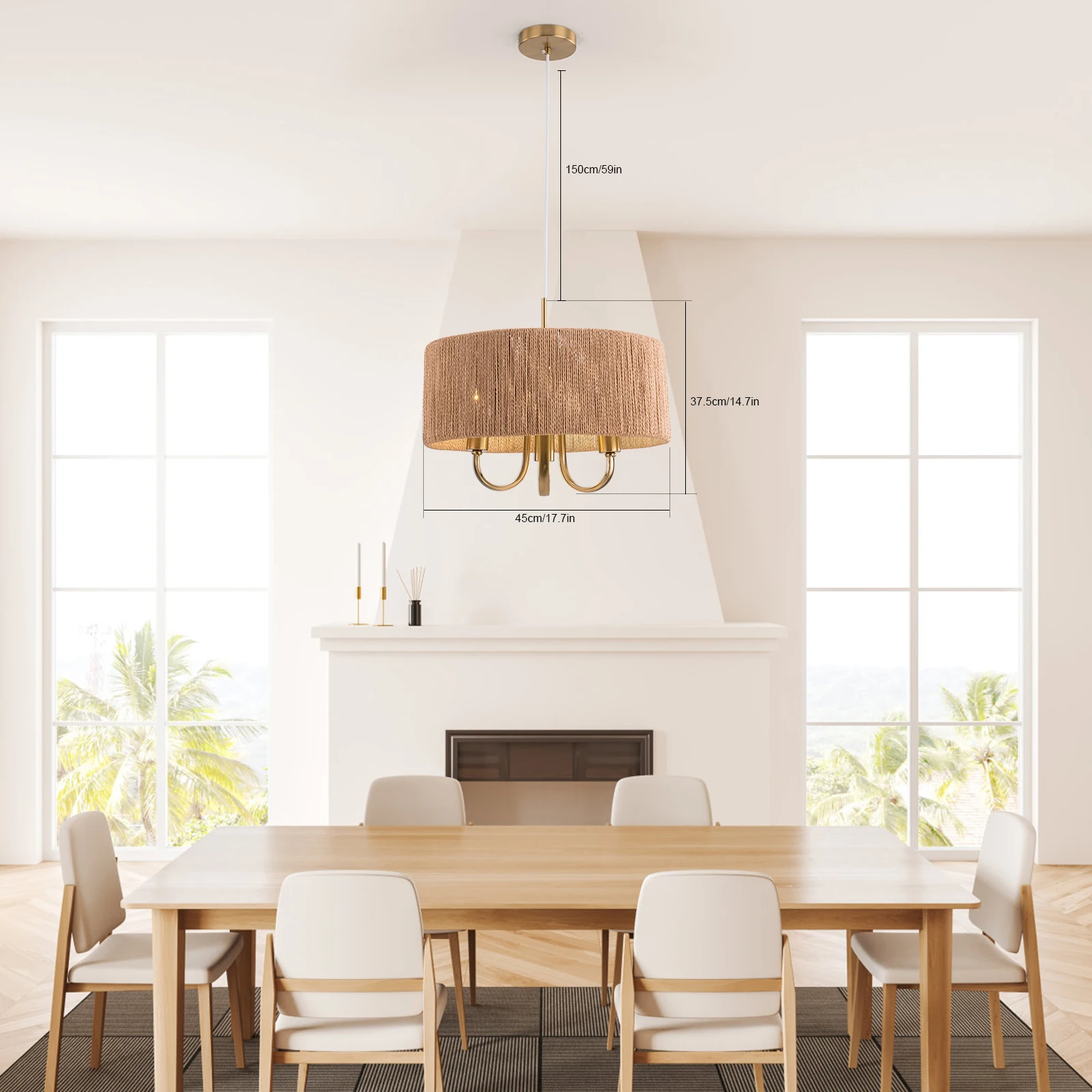 Vine Pendant Lighting Modern Hanging Light Kit Light 10-20m² Applicable Area for Kitchens/Hallways/Bars/Foyers/Hotels/Cafes