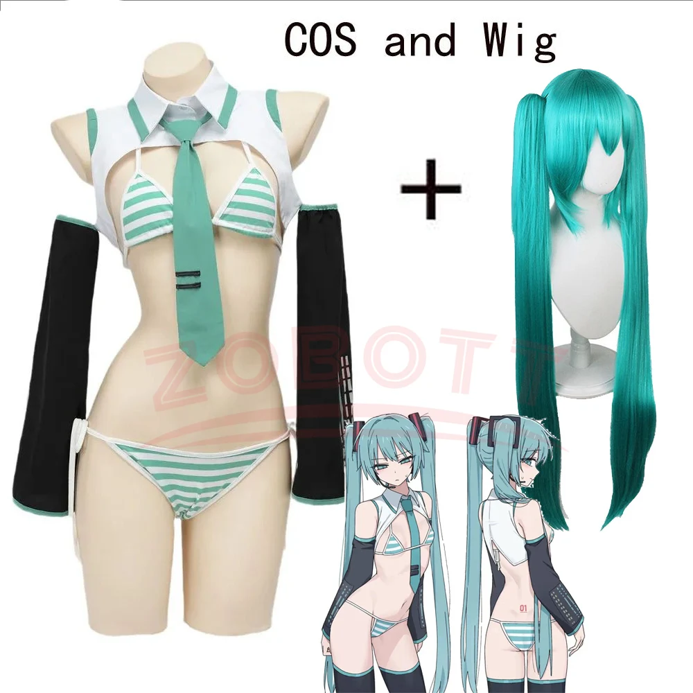 Anime Miku Cosplay Miku Formula Suits Cosplay Costume Girl Snow Christmas Roleplay Uniforms Bikini Cosplay Cute Girl Lingerie