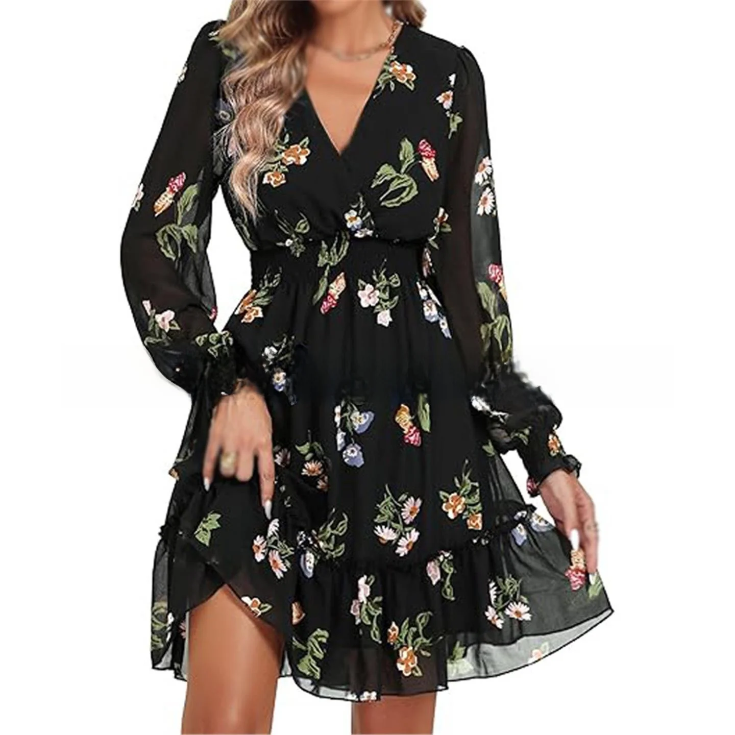 Autumn New V-Ne Lon… - image